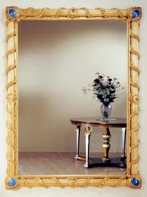 Produktbild von Casa Padrino Luxus Barock Spiegel Gold / Blau - Prunkvoller Massivholz Wandspiegel im Barockstil - Barock Möbel - Luxus Qualität -  Italy