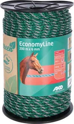 Image de Corde EconomyLine, 200m, 6mm vert/gris, 6x0,2mm SSW, Recy.