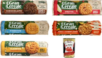 Produktbild von Mulino bianco Gran Cereale TestSet, Kekse, voller Ballaststoffe 5x 250g + Italian Gourmet polpa 400g