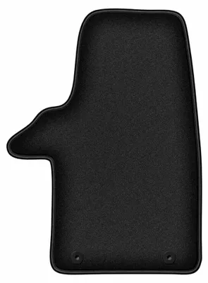 Productafbeelding van Velours bestuurdersmat voor VW Transporter T5 2003-2015 – zwart, op maat – Wielganizator DURBAN