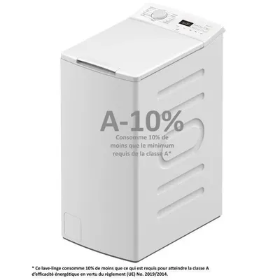 Produktbild von Toplader-Waschmaschine – CONTINENTAL EDISON CELL712TW – 7 kg – Induktion – 40 cm – 1200 U/min – Weiß