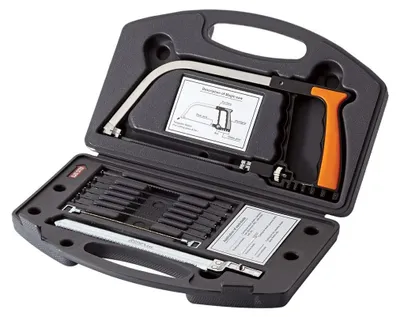 Image de Elzusha - Kit universel de scie à main 15-en-1 avec jeu de lames multiples pour bois, PVC, verre et métal