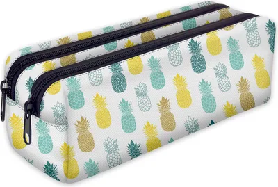Produktbild von Mäppchen, Federtasche, Federmäppchen 2 Fächer, Schüleretui, lustiges 3D-Motiv, Ananas [107]