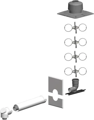 Obrázok produktu pre Atec Schacht-Set PolyTwin mit Verbind Kunstst. DN 60/100 - DN 80