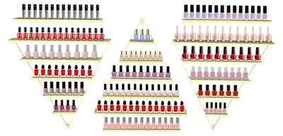 Produktbild von Wandregal mit 5 Ebenen für Nagellack und Kosmetik