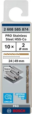 Productafbeelding van Metaalboormachine, HSS-Co, standaard, 2 x 24 x 49 mm