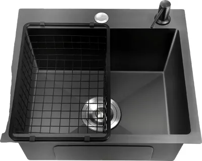 Immagine prodotto di Lavello da cucina, acciaio inox, vasca singola, nero