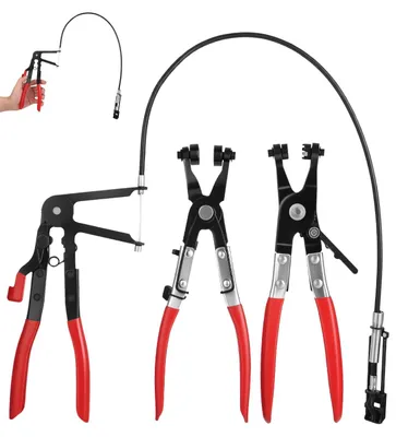 Image de 3 colliers de serrage, pince à colliers de serrage, kit d'outils pour la réparation automobile