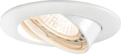 Produktbild von QAZQA - Modern Moderner Einbaustrahler weiß neigbar GU10 50mm - Edu I Wohnzimmer I Schlafzimmer - Aluminium Rund - LED geeignet GU10