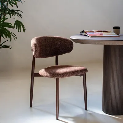 Productafbeelding van Eetkamerstoel Alexia Rood/Walnoot - Giga Meubel- Set van 2