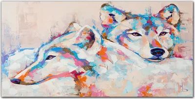 Produktbild von Coloray Bild aus Acryl 140 cm x 70 cm - Wanddekoration Küche Bild auf Acrylglas Dekoration Wohnzimmer Gehärtetes Acryl - Tiere Wölfe