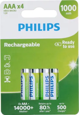 Immagine prodotto di Batterie Philips AAA (ricaricabili)