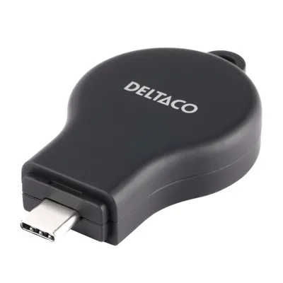 Produktbild von Deltaco QI-1045, Drinnen, USB, Kabelloses Aufladen, Schwarz