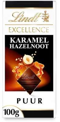 Produktbild von Lindt Excellence Karamel Hazelnuss Dunkle Schokolade 100g