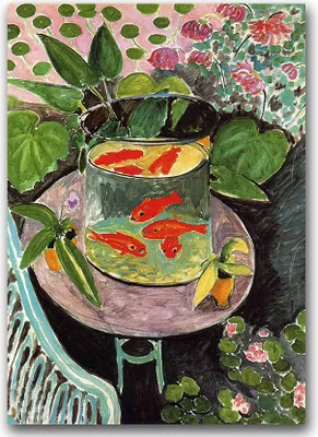 Produktbild von Poster - Canvas - Leinwand - 59,4 cm x 84,1 cm - Fotoposter - Leinwandkunst - Goldfish Henri Matisse