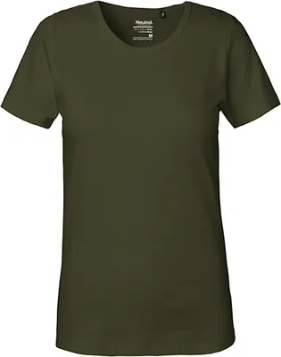 Immagine prodotto di Neutral O81029 | Maglietta Interlock da donna / 100% cotone equosolidale - Colore: Militare - Taglia: M
