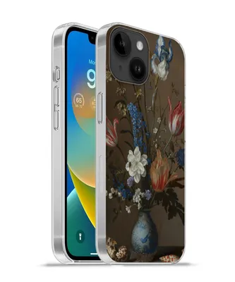 Produktbild von MuchoWow® Handyhülle Schutzhülle Hülle für Apple iPhone 14 - Softcase Blumen in einer Wan-Li-Vase und Muscheln - Gemälde von Balthasar van der Ast Silikon Softcase Handy Hülle - Mobiltelefonhülle
