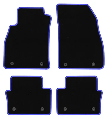 Produktbild von Fußmatten Velours Schwarz/Blau für Opel Insignia A FL 2013-2017 Set 4-tlg