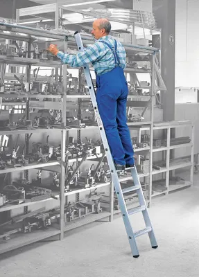 Produktbild von Günzburger Steigtechnik Stufen-Regalleiter einhängbar 14 Stufen - 041314