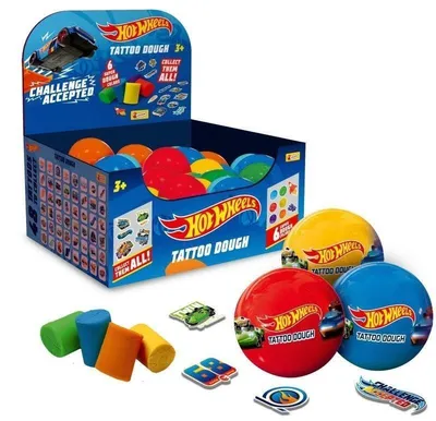 Produktbild von Ciastolina z tatuażem Hot Wheels mix