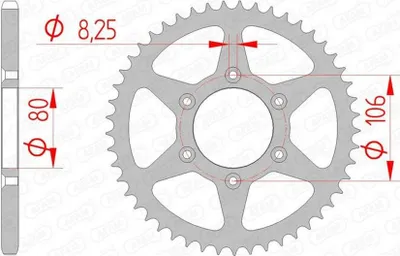 Produktbild von AFAM Kettenrad Stahl Standard - 520