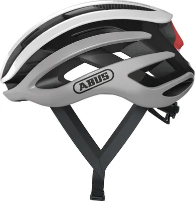 Produktbild von ABUS Rennradhelm AirBreaker - High-End Fahrradhelm für den professionellen Radsport - für Jugendliche und Erwachsene - Helm für Damen und Herren - Silber/Weiß, Größe S (51-55 cm)