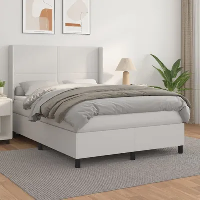 Immagine prodotto di Maison Exclusive - Giroletto a Molle con Materasso Bianco 140x200 cm in Pelle finta