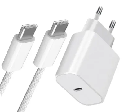 Immagine prodotto di Kit caricabatterie compatibile con Apple iPhone 15/15 Pro/15 Pro Max, 16/16 Pro/16 Pro Max, caricabatterie rapido da 20W, cavo USB-C - USB-C