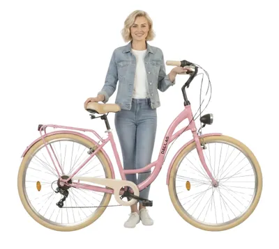 Produktbild von Dallas Bike Fahrrad 26 Zoll - Damenfahrrad - Shimano 7-Gang - Rahmen M 17" - Rosa-Creme