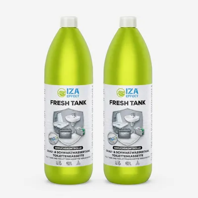 Produktbild von Fresh Tank 2er-Set – Reinigungs- und Geruchsneutralisierer für Grauwassertank, Abflüsse und WC-Kassetten