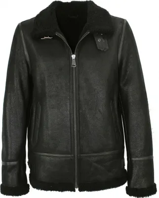 Produktbild von Jilani - Herren Lammfelljacke Lederjacke schwarz : 50