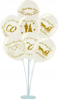 Produktbild von Ballonständer und 7 Hochzeitsballons