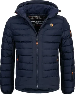 Produktbild von Geographical Norway Herren Herbst Winter Jacke Parka Steppjacke Kapuze Softshell Kapuzenjacke Gesteppt