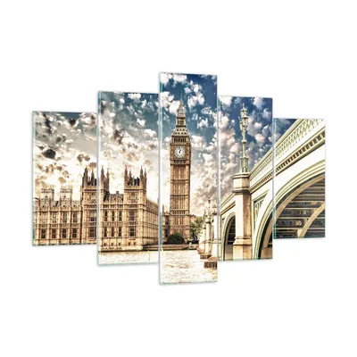 Produktbild von Bilder auf glas - London architektur big ben - 150x100cm - Glasbilder - Wandbilder - Kunstdruck - zum Aufhängen bereit - Wanddekoration aus Glas - Glas Bilder - Wandbild auf Glas - GEA150x100-2415