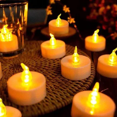 Image de Décoration de bougies LED scintillantes, lot de 24