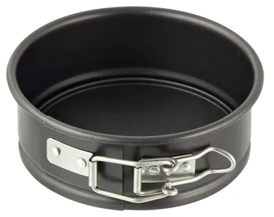 Image de Oetker Ø 12 cm, petit moule à gâteau à fond plat, moule rond en acier avec revêtement anti-adhésif (couleur : noir)