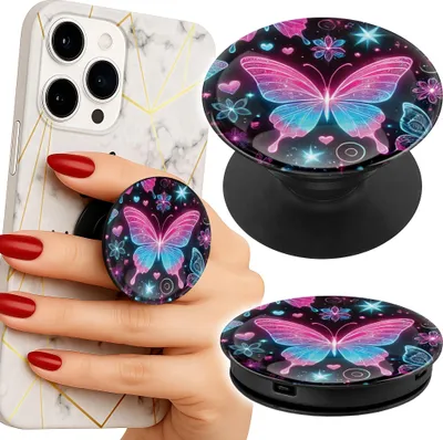 Obrázok produktu pre Prst Popsocket telefón držiak / stojan farebné Butterfly srdce módne
