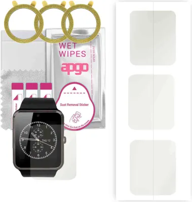Produktbild von apgo 3 Stück Schutzfolie, Matt, kompatibel mit DexXer GT08 Smartwatch, Hydrogel Displayschutzfolie mit Positionierhilfe, Displayfolie, robust und kratzfest