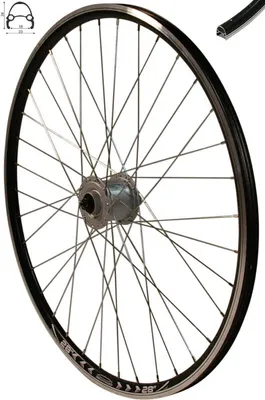 Produktbild von REDONDO 28 Zoll Vorderrad Felge Schwarz Shimano Nexus Nabendynamo DH-C3000 3N QR