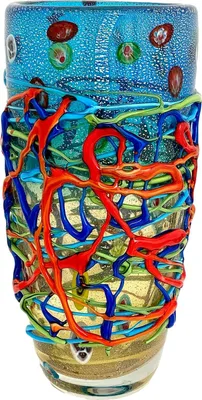 Produktbild von Glasvase Vase Glas im Murano Antik Stil 33cm