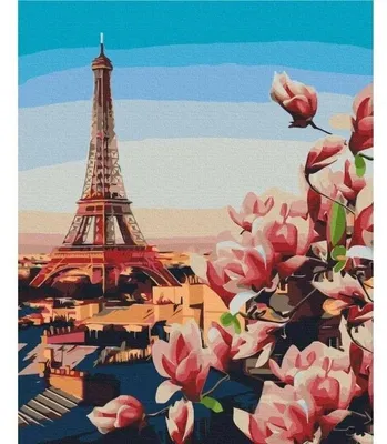 Image de Peinture par numéros « Magnolias de Paris » 40 x 50 cm