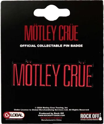 Image de Motley Crue - Logo - Badge - Alliage de zinc, émail RO11191 (Taille unique) (Rouge/Noir)