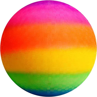 Imagen del producto de Pelota de primavera, colores del arcoíris, 22 cm, de PVC, apta para uso en interiores y exteriores