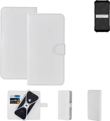 Produktbild von K-S-Trade Handy Hülle Schutz Hülle kompatibel mit Ulefone Armor X9 Pro Cover Case Bookstyle Bumper weiß 1x