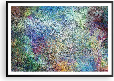 Produktbild von Gerahmtes Poster - Schwarzer Rahmen - Abstraktion modern - 100x70 cm - Wand Bild - Wanddeko - Wandbilder - Kunstposter - Wandposter - Bilderrahmen - Bilder - Kunstdruck - Wandbild - P2BAA100x70-3668