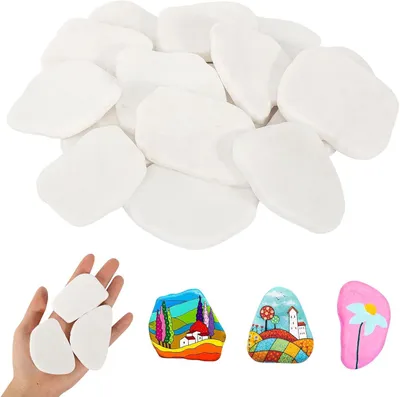 Obrázok produktu pre Malovacie kamene 15 kusov, 5-8 cm, prírodné hladké leštené kamene, na maľovanie, DIY projekty