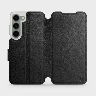 Produktbild von Echtleder Handyhülle für Galaxy S23, Mobiwear Leather, Schwarz