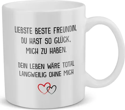 Produktbild von 22Feels Beste Freundin Geschenk BFF Tasse Geburtstag Weihnachten Kaffeetasse Freundinnen Haferl Freundschaft Frauen Geschenkidee Unbiologische Schwester