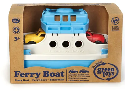 Image de Green Toys Ferry avec voitures bleu-blanc jouet durable