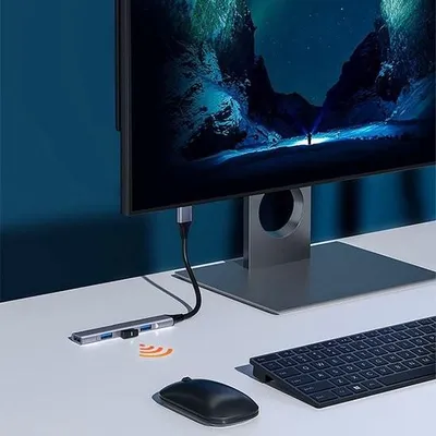 Obrázek produktu pro 4-v-1 USB rozbočovač – superrychlý – multiportový adaptér – 4 USB porty s rozhraním USB 3.0 – vhodný pro stolní počítače a notebooky – kompaktní – snadno přenosný – pro více zařízení